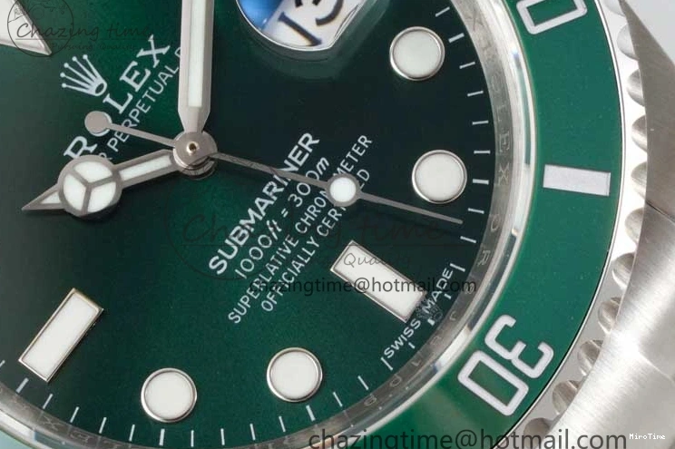 MiroTime 0401 Submariner 116610 LV Green Ceramic APSF 1:1 Best Edition on SS Bracelet VR Stretchable 2376